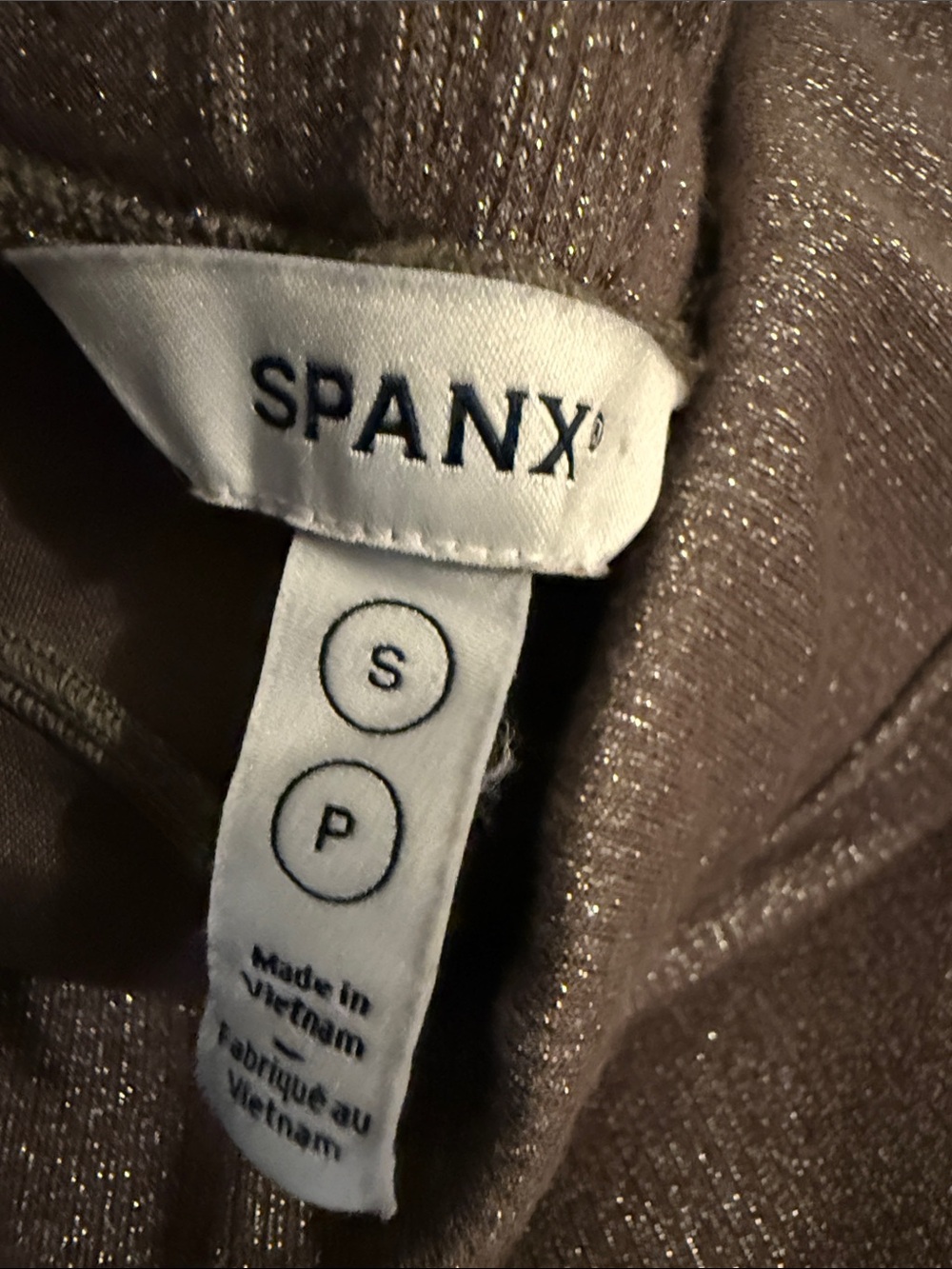 SPANX Taupe Shimmery Wide-Leg Pants & Zip Pullover Set - Picture 5 of 10